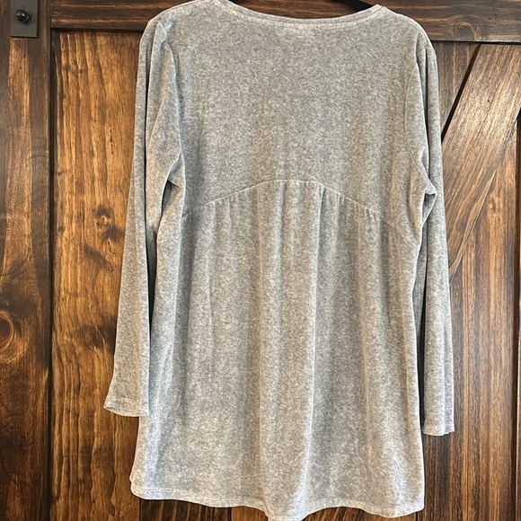 Pure Jill Grey Pima Cotton Long Sleeve Knit Top Women’s Large - Picture 3 of 14